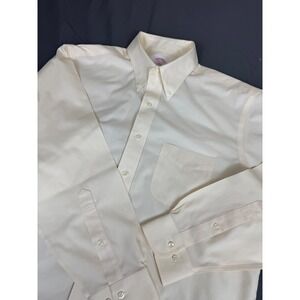 Brooks Brothers Cream Button-Down Dress Shirt